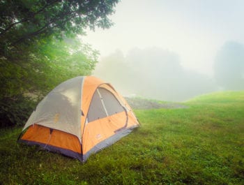 Morningside camp ground on a foggy morning